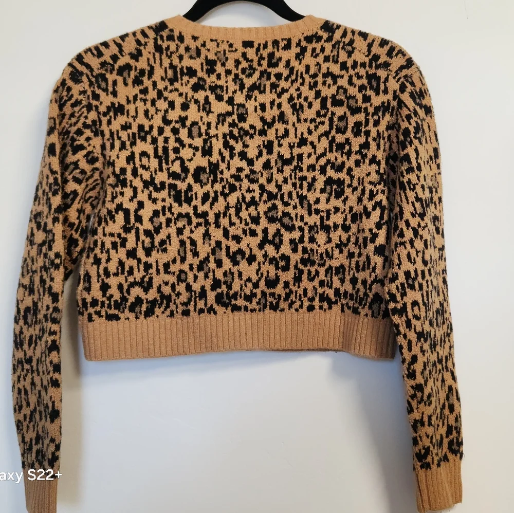 Crewcuts Girls Leopard Print Cardigan Size XL (12-13).  #E15 - Picture 2 of 12